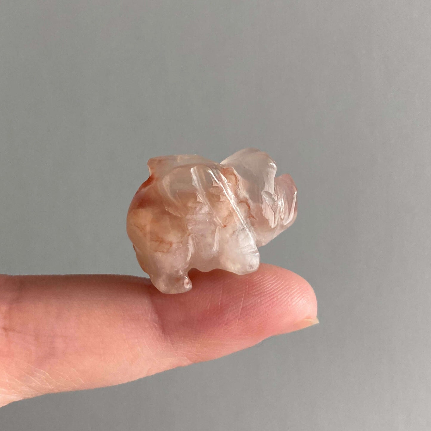 Flower Agate Mini Flying Pigs - Star-Crossed Stones