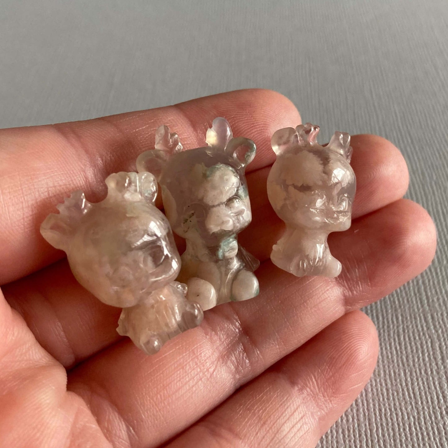 Flower Agate Mini Reindeer - Star-Crossed Stones