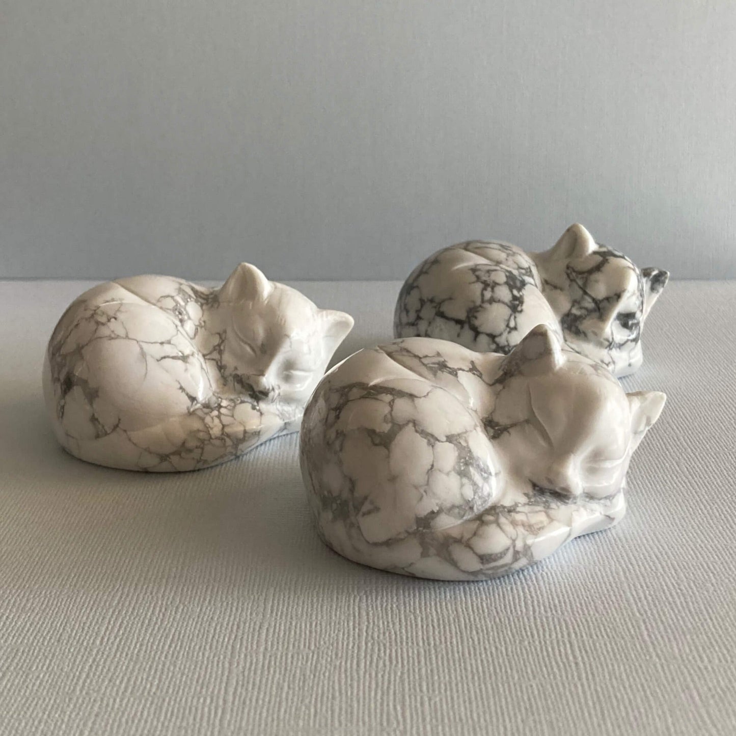 Howlite Sleeping Cats - Star-Crossed Stones