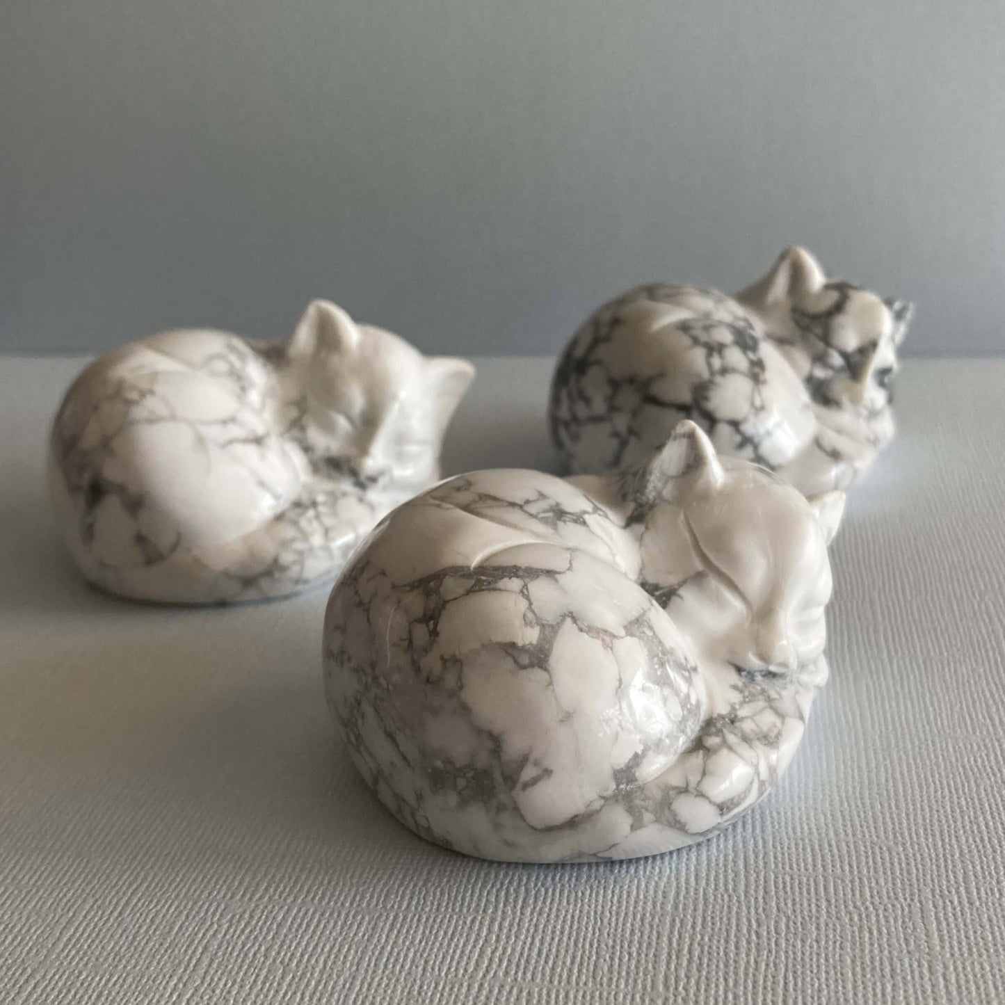 Howlite Sleeping Cats - Star-Crossed Stones