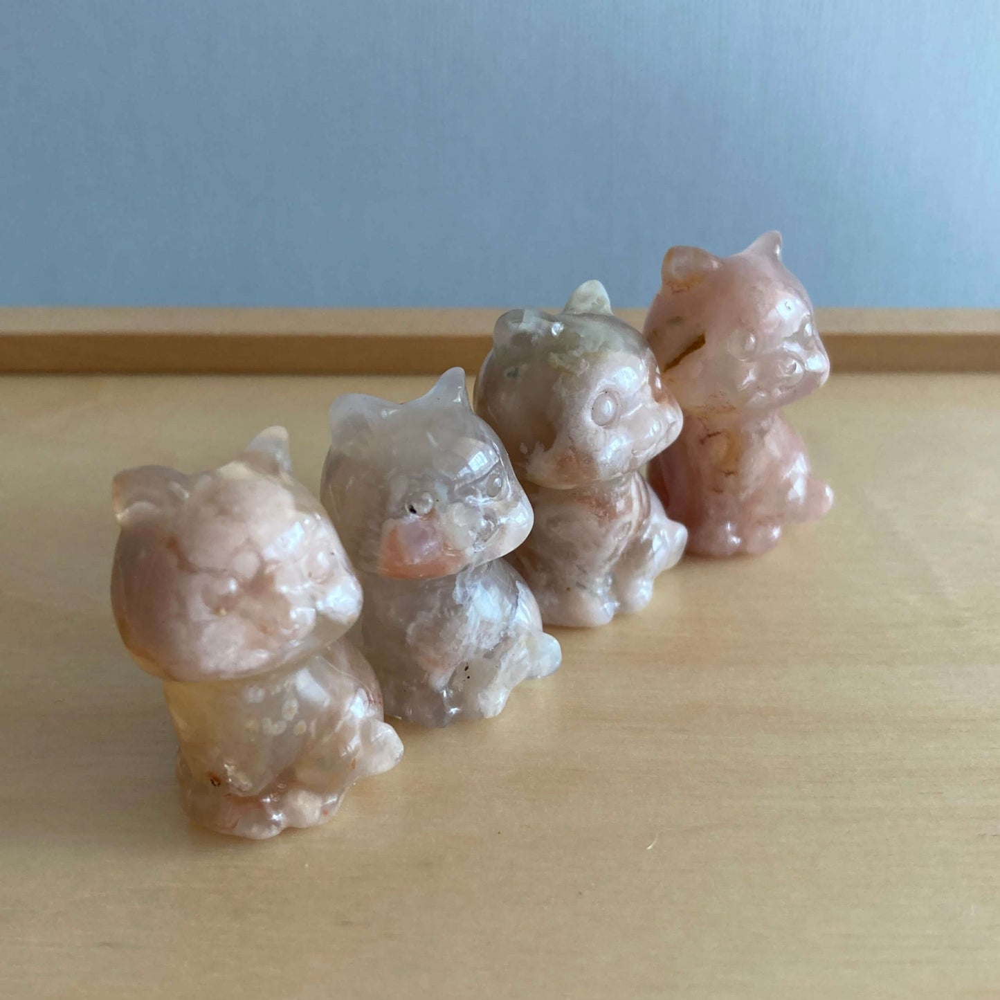 Flower Agate Mini Cats - Star-Crossed Stones