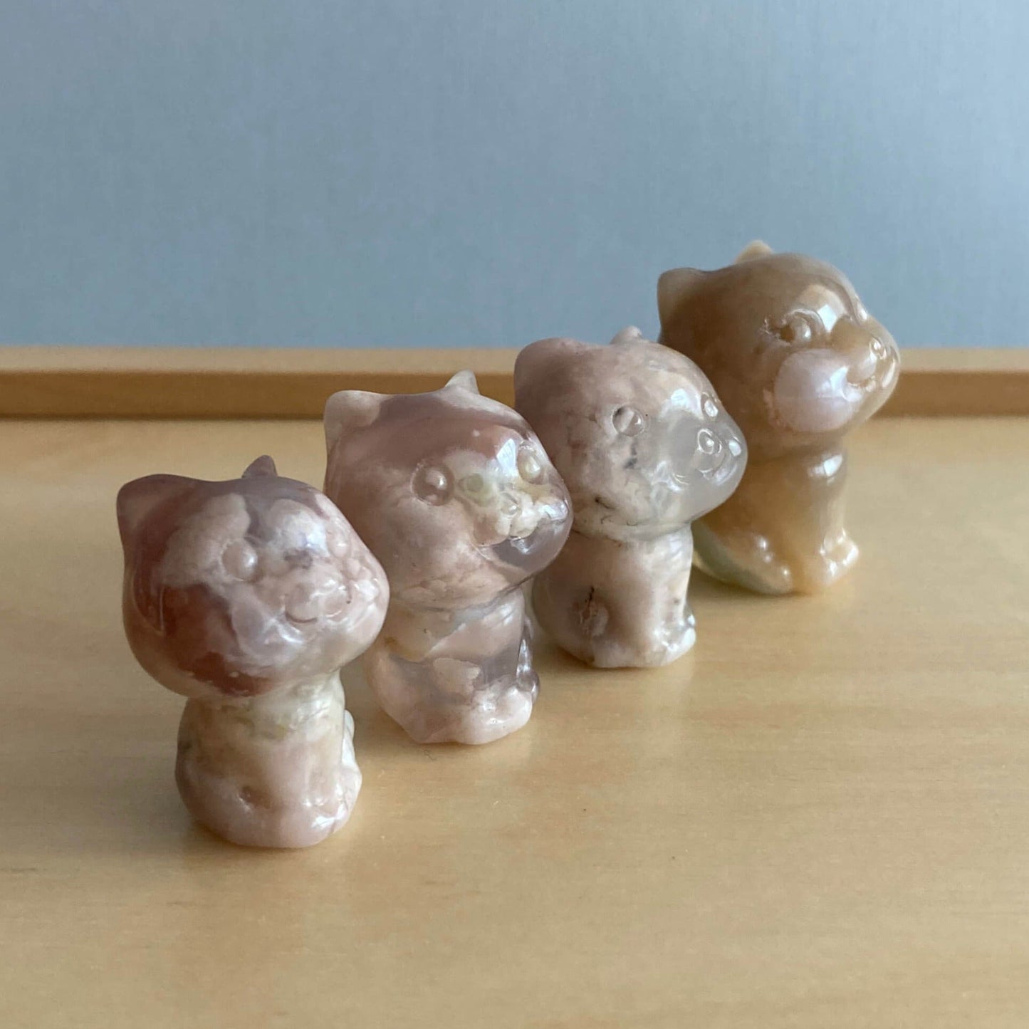 Flower Agate Mini Cats - Star-Crossed Stones