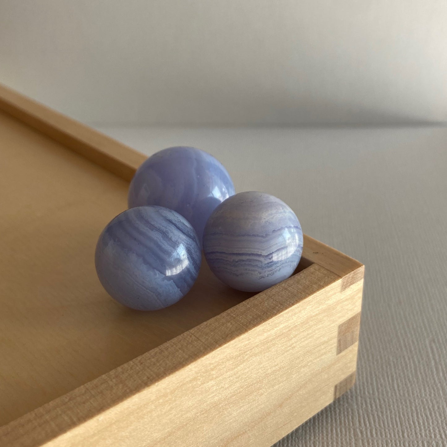 Blue Lace Agate Spheres - High Quality - Star-Crossed Stones