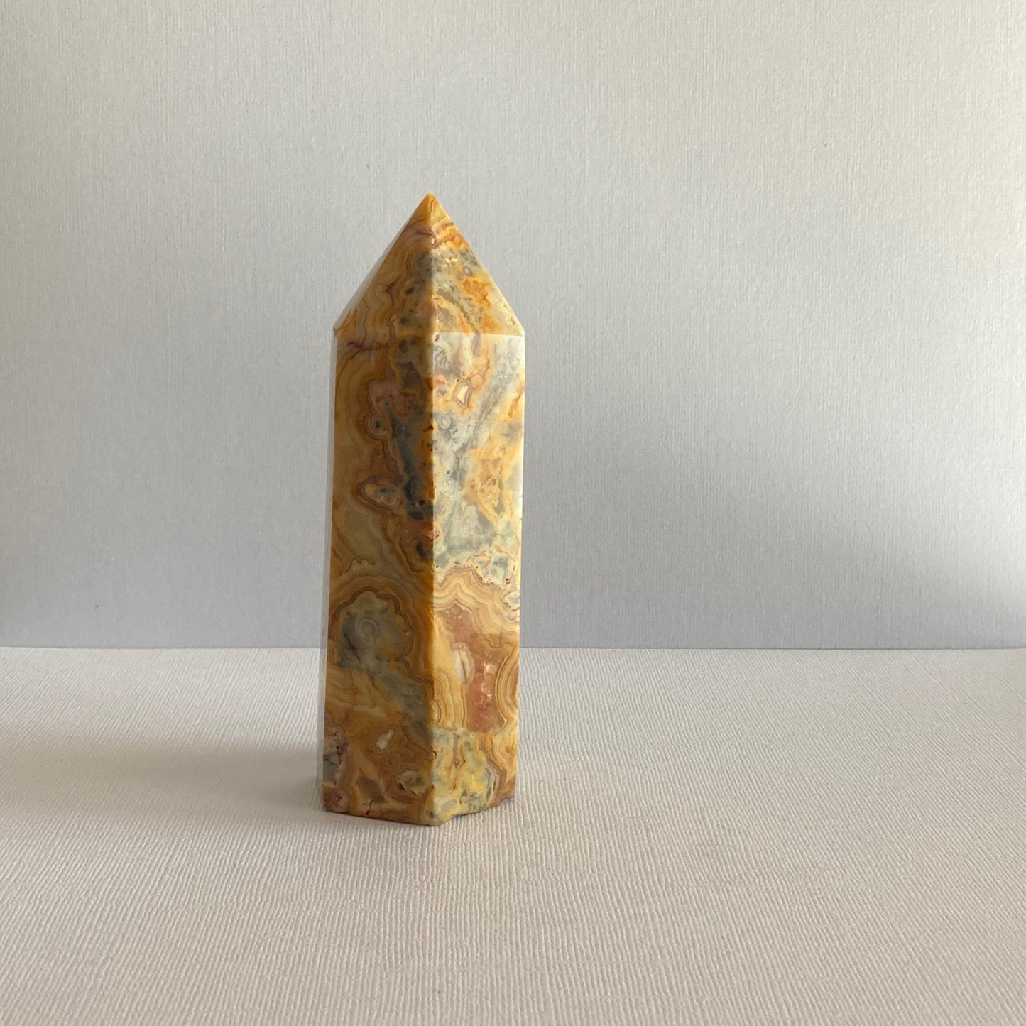 Crazy Lace Agate Tower - 125mm - Star-Crossed Stones