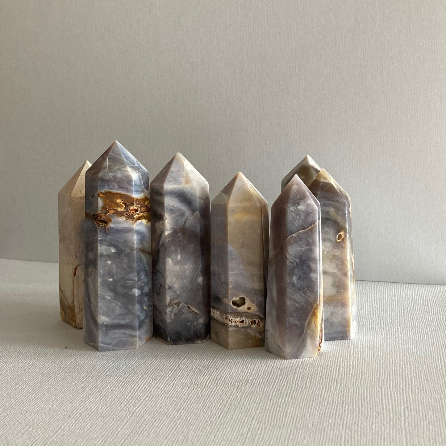 Purple Chalcedony Towers - Star-Crossed Stones