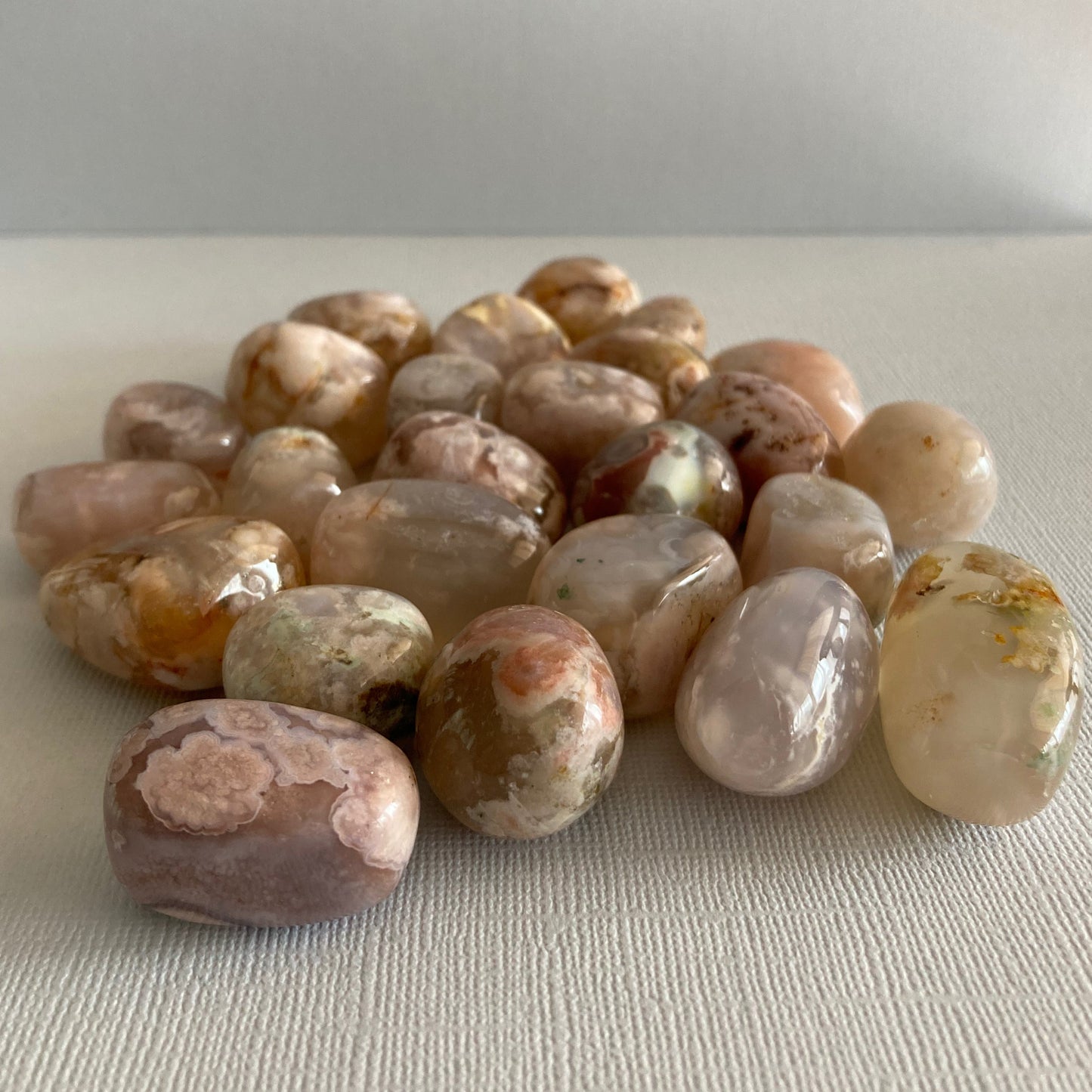 Flower Agate Tumbles - Star-Crossed Stones