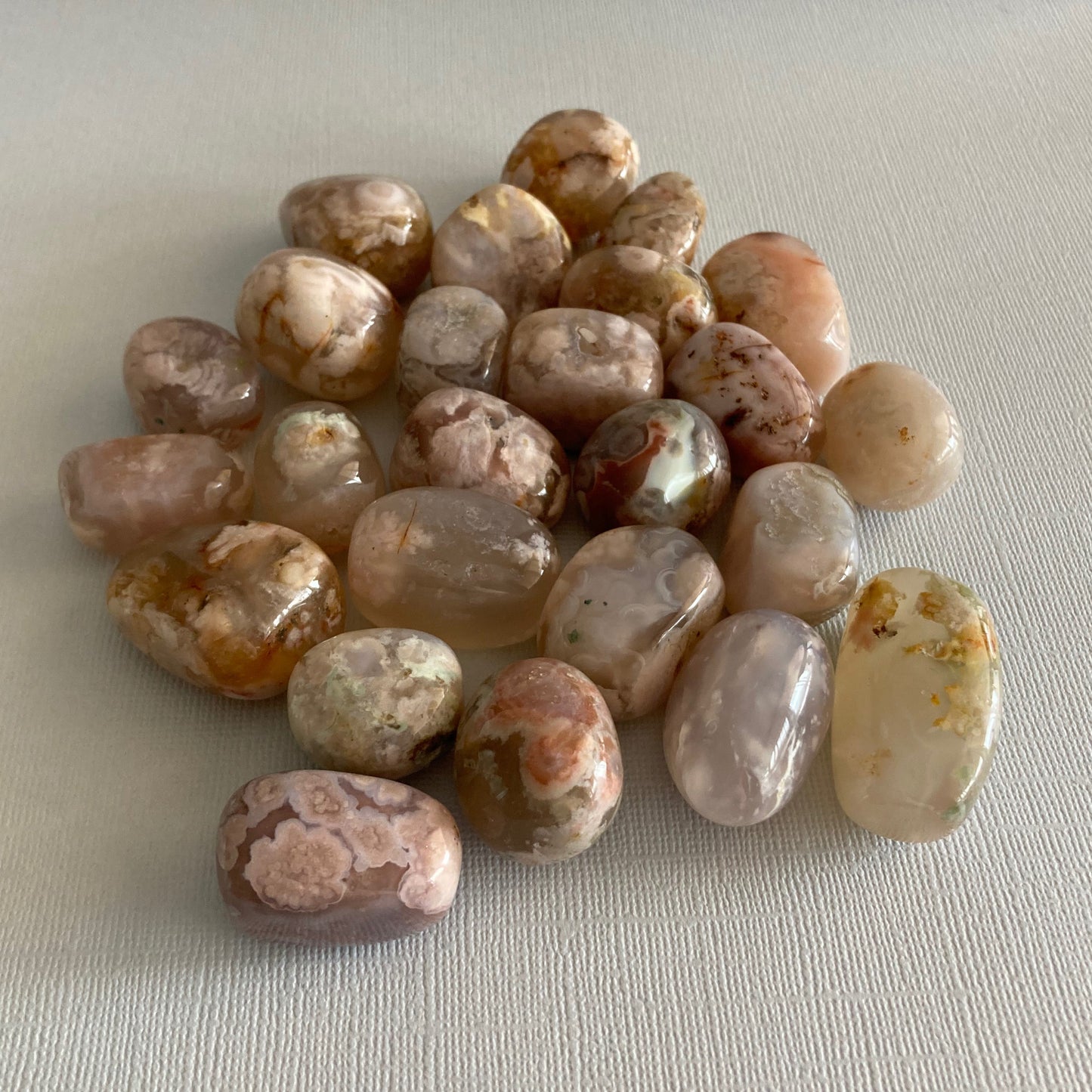 Flower Agate Tumbles - Star-Crossed Stones