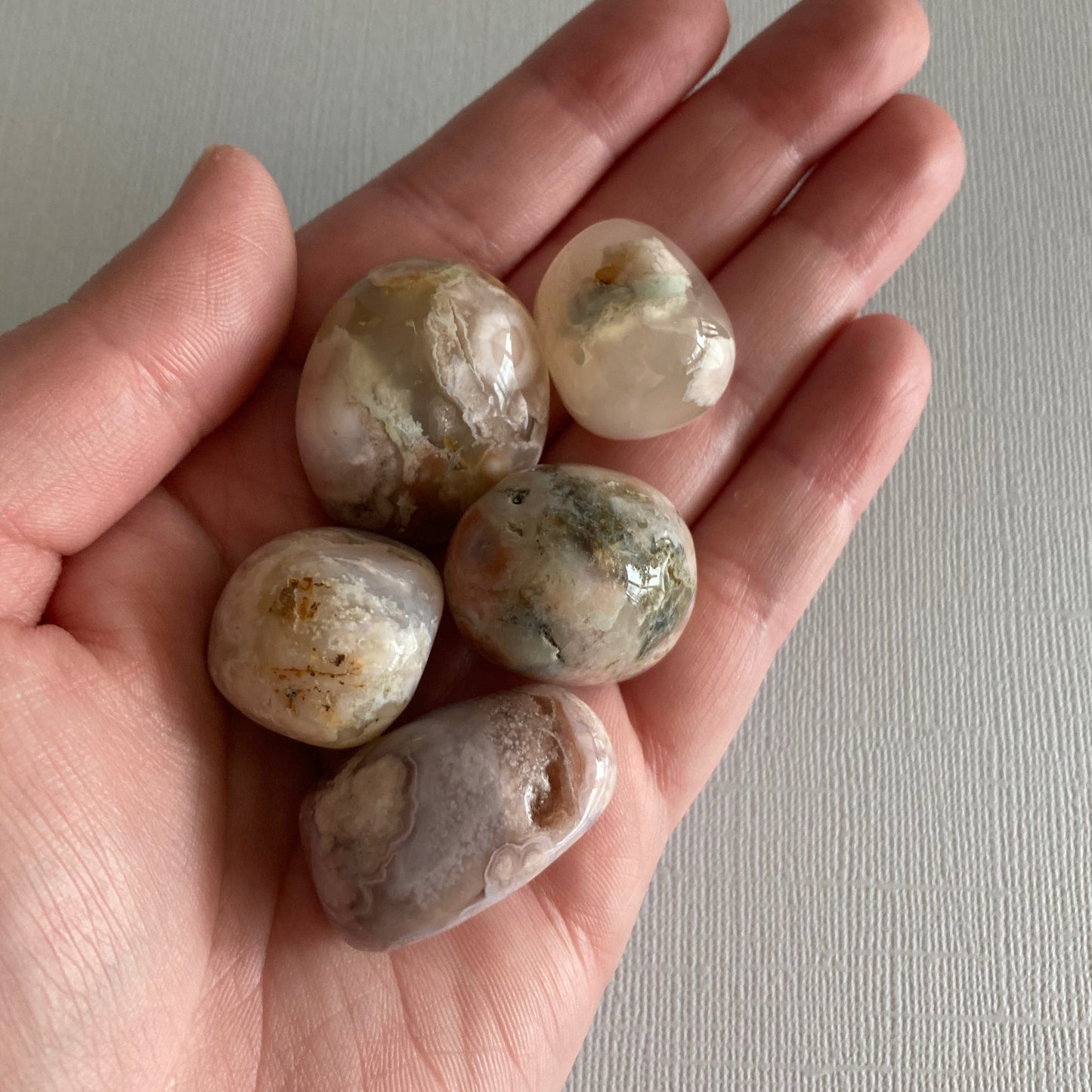 Flower Agate Tumbles - Star-Crossed Stones