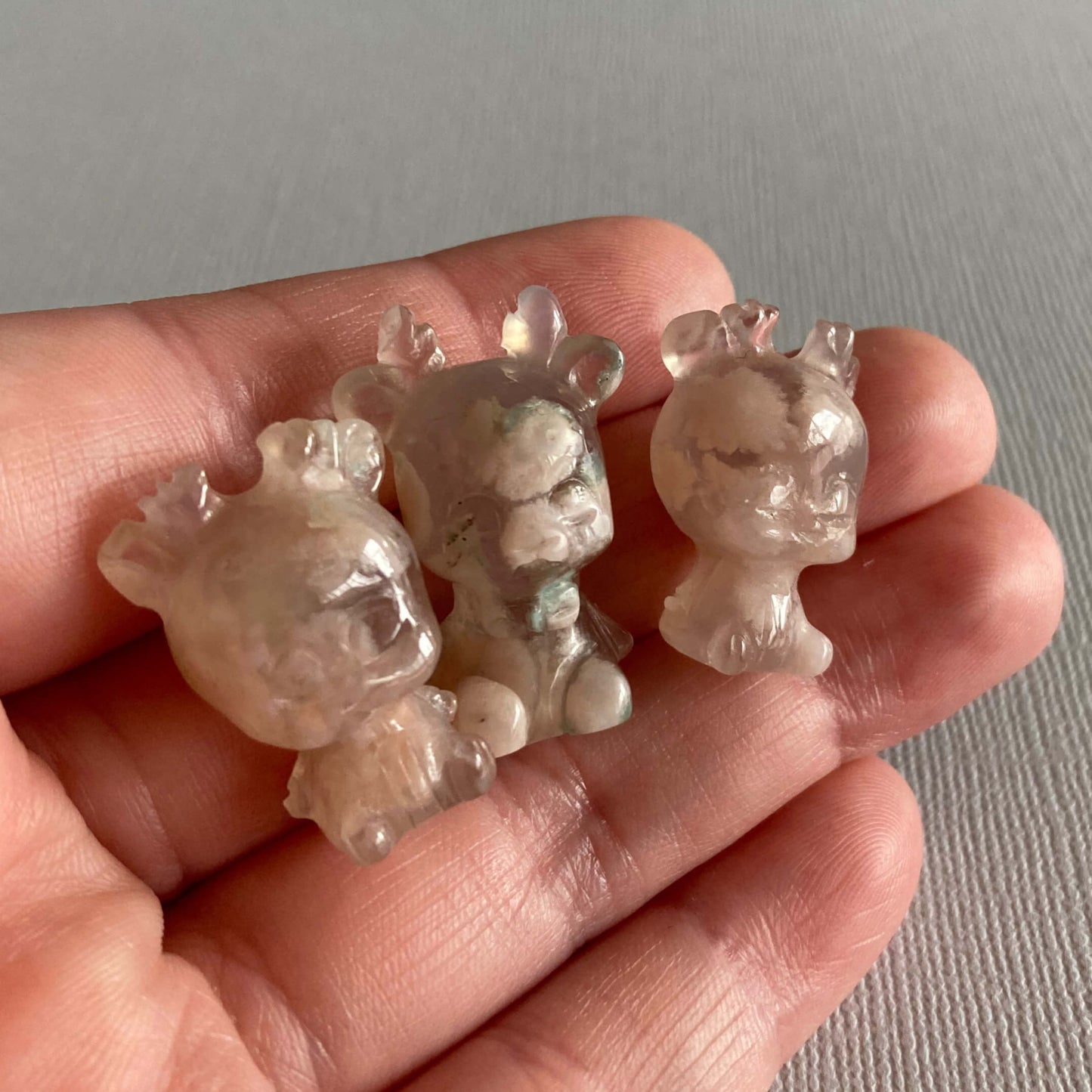 Flower Agate Mini Reindeer