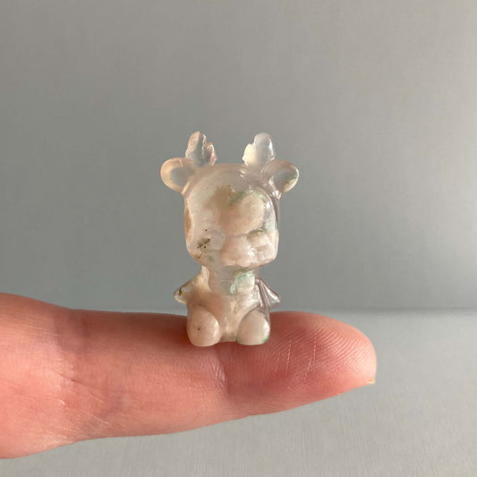 Flower Agate Mini Reindeer