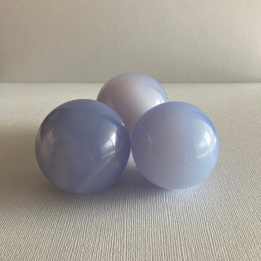 Blue Chalcedony Spheres - High Quality