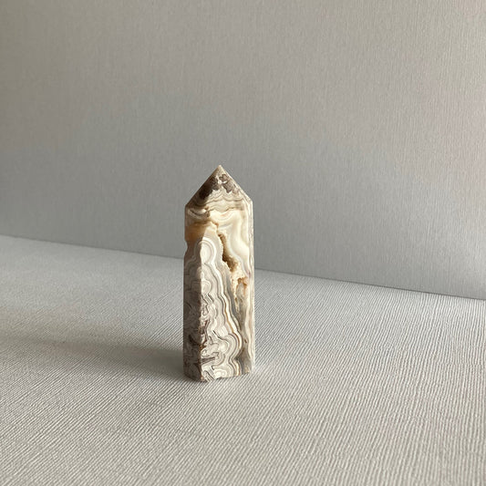 Druzy Mexican Lace Agate Tower - 72mm