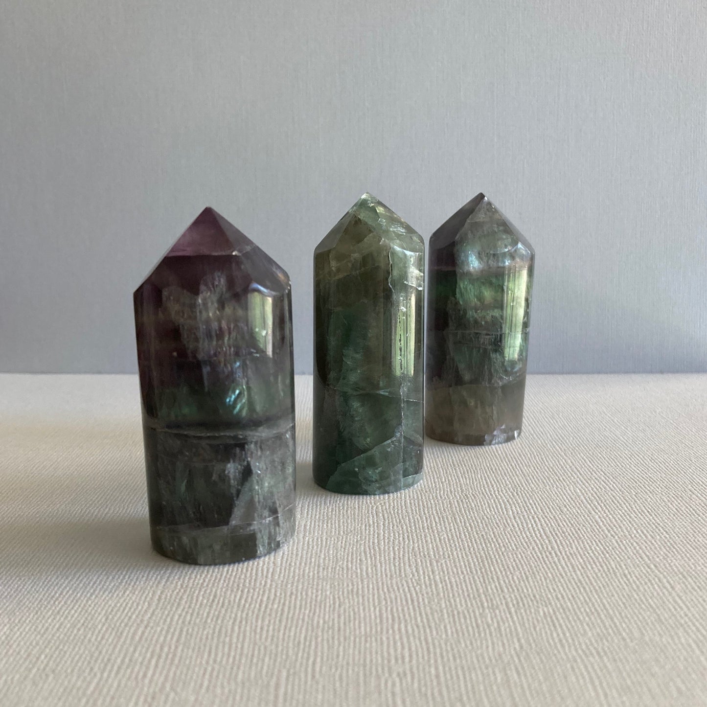 Round Rainbow Fluorite Towers