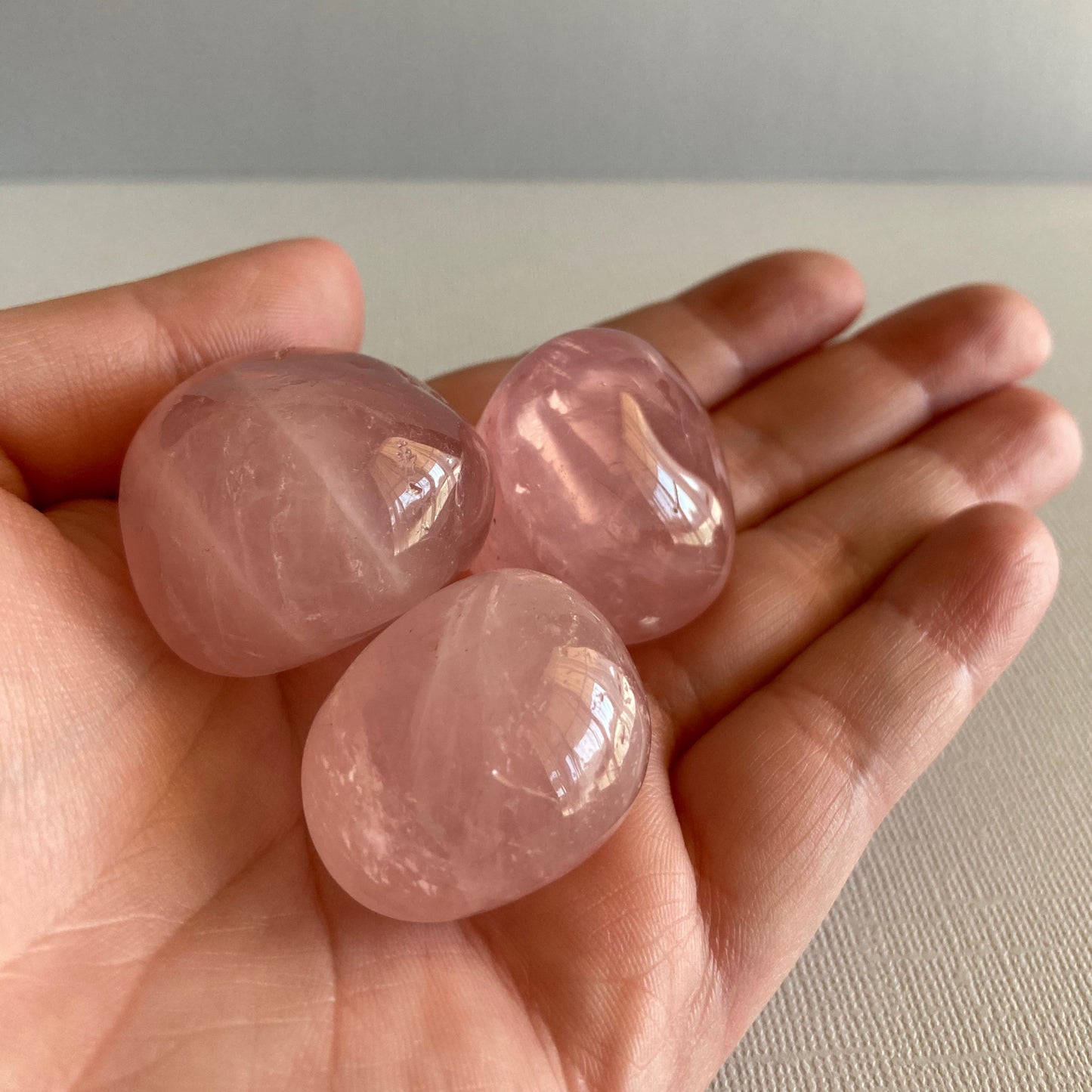 Star Rose Quartz Tumbles - High Quality