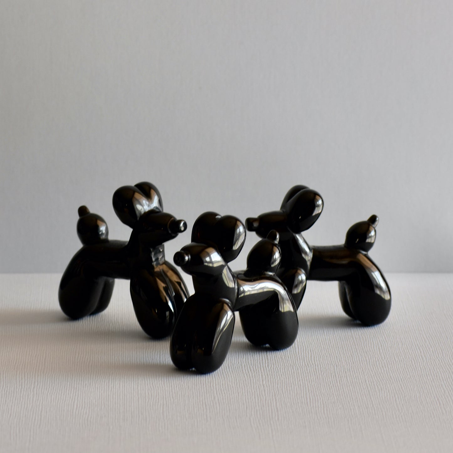 Black Obsidian Balloon Dogs