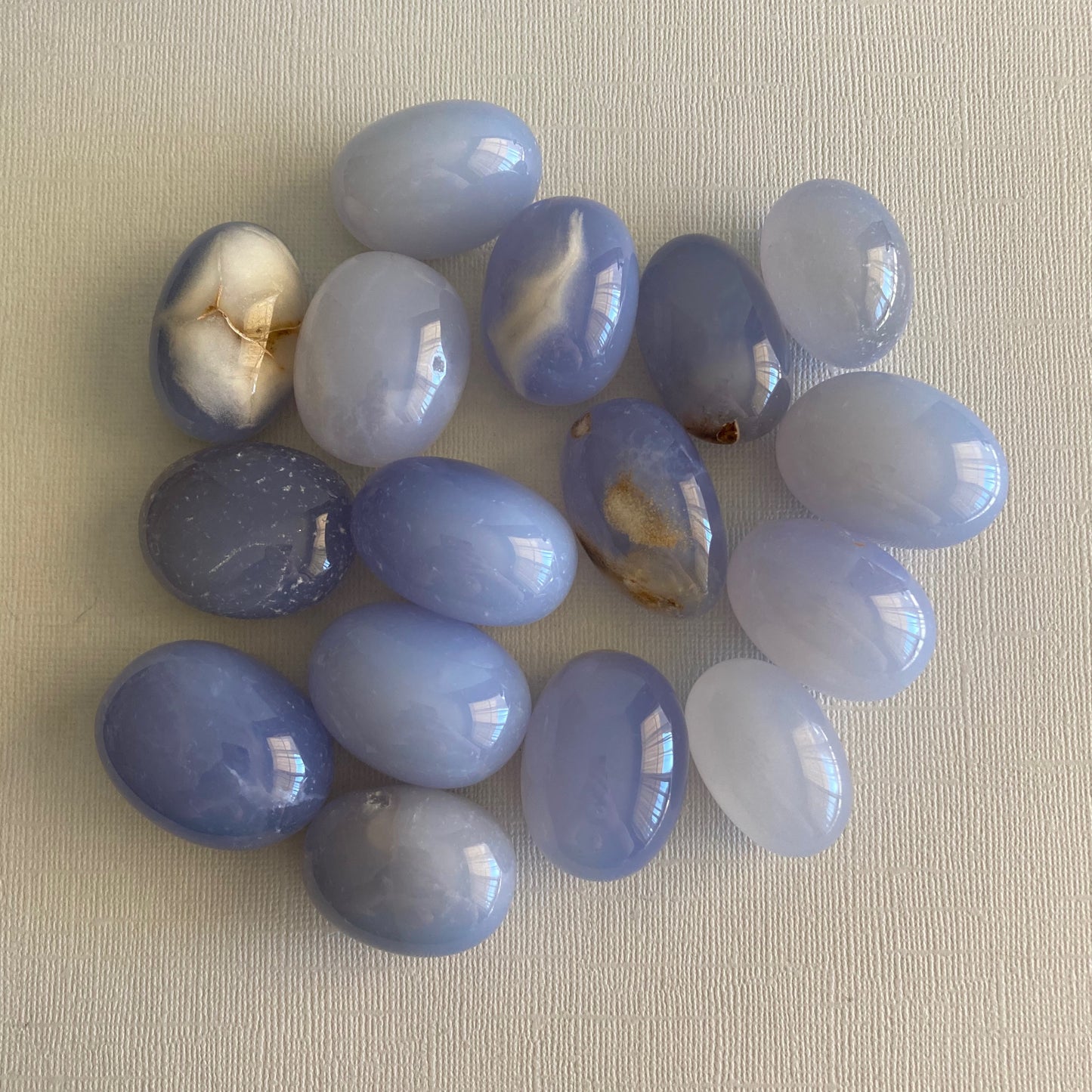 Blue Chalcedony Tumbles - High Quality