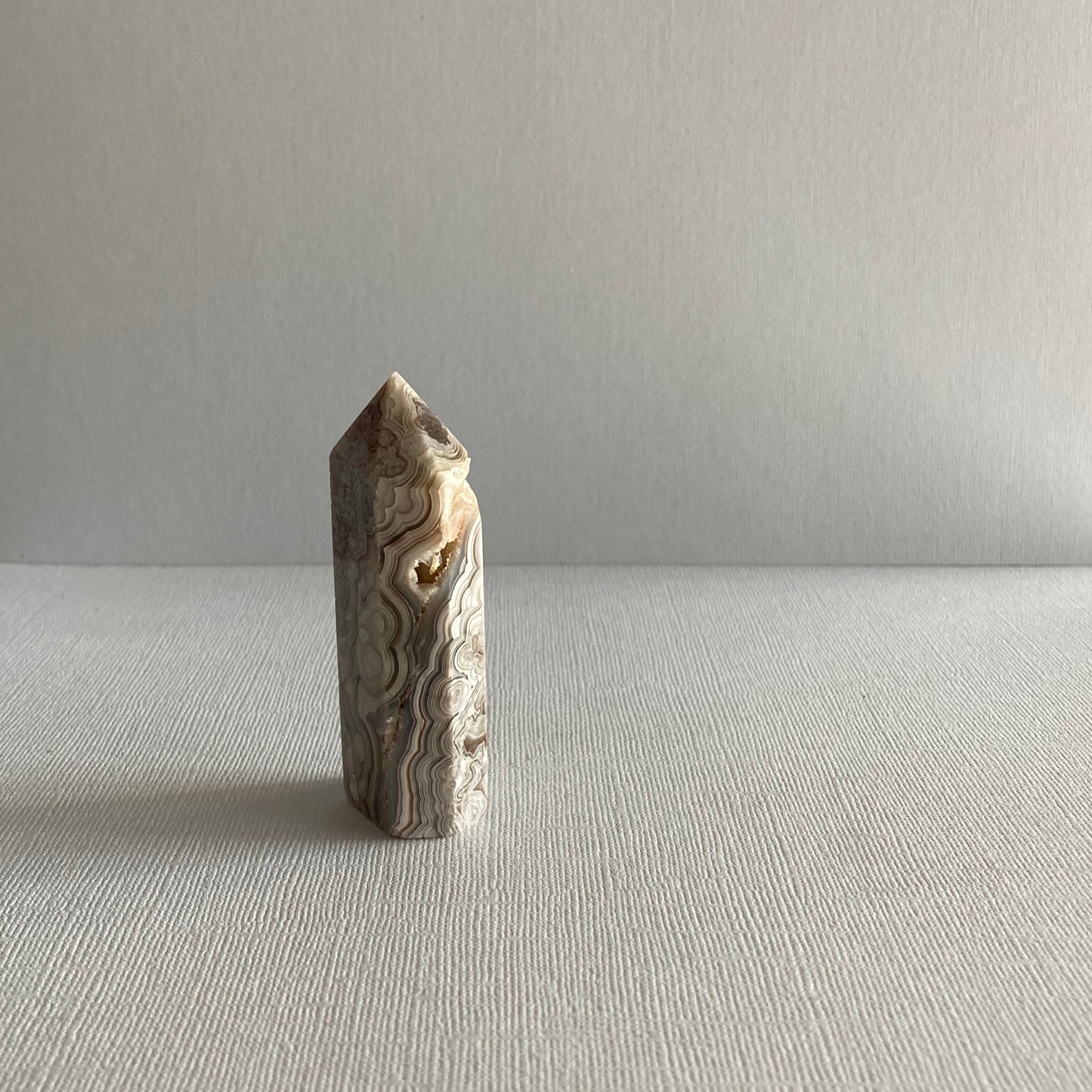 Druzy Mexican Lace Agate Tower - 72mm