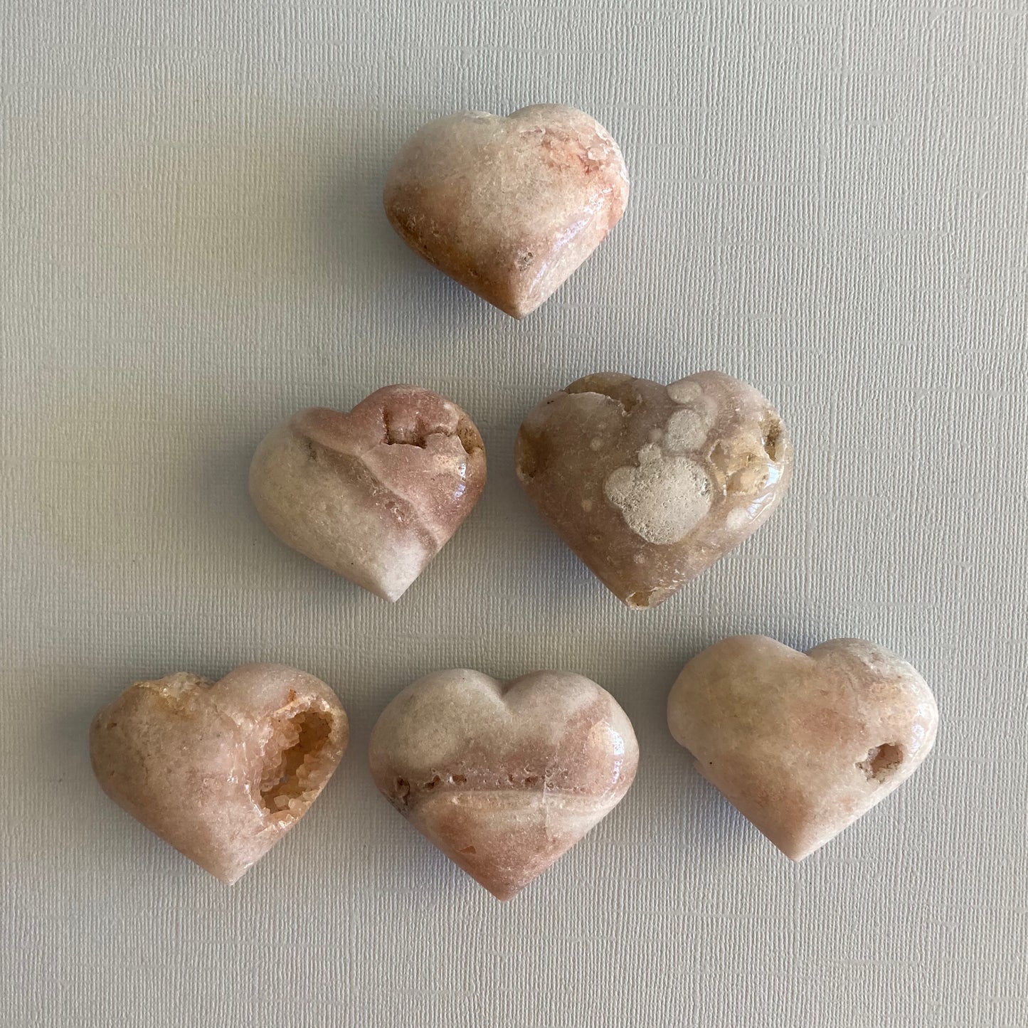 Pink Amethyst Hearts - High Quality