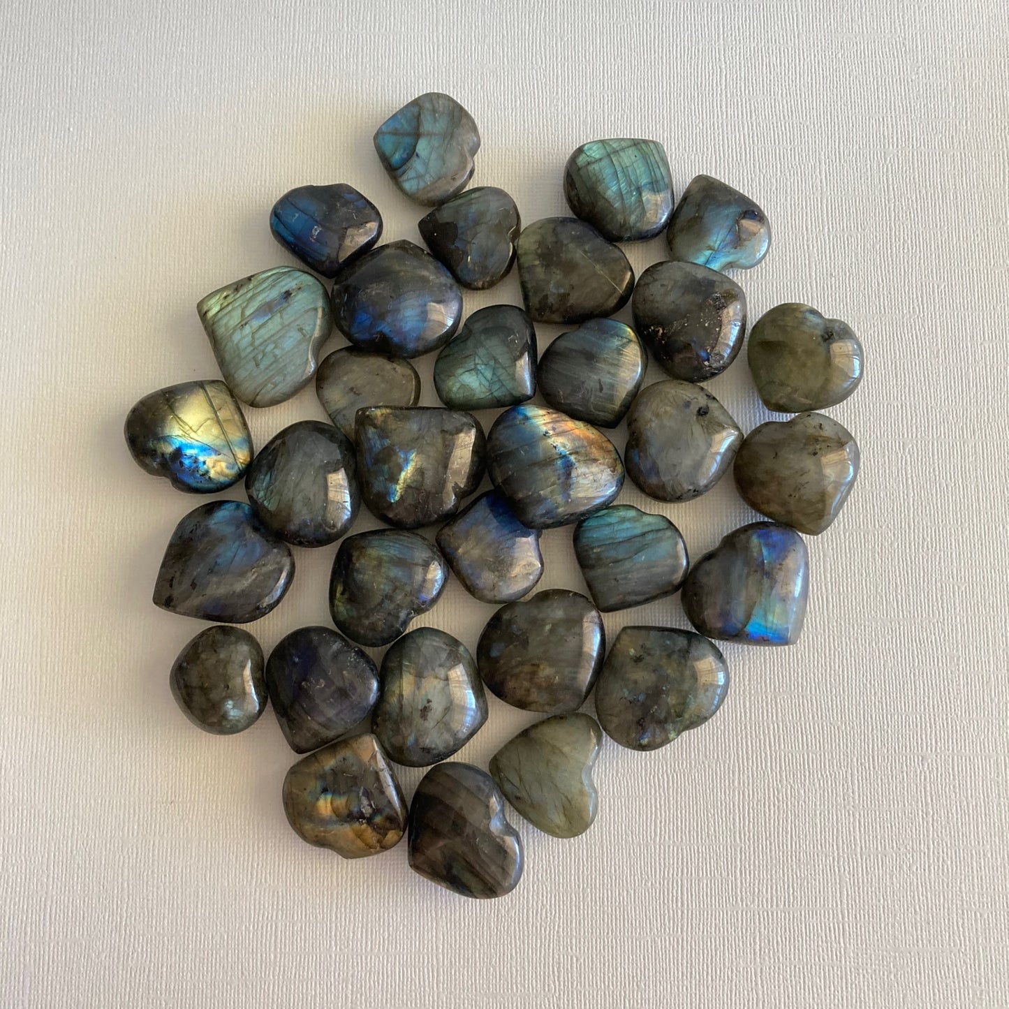 Labradorite Hearts - High Quality