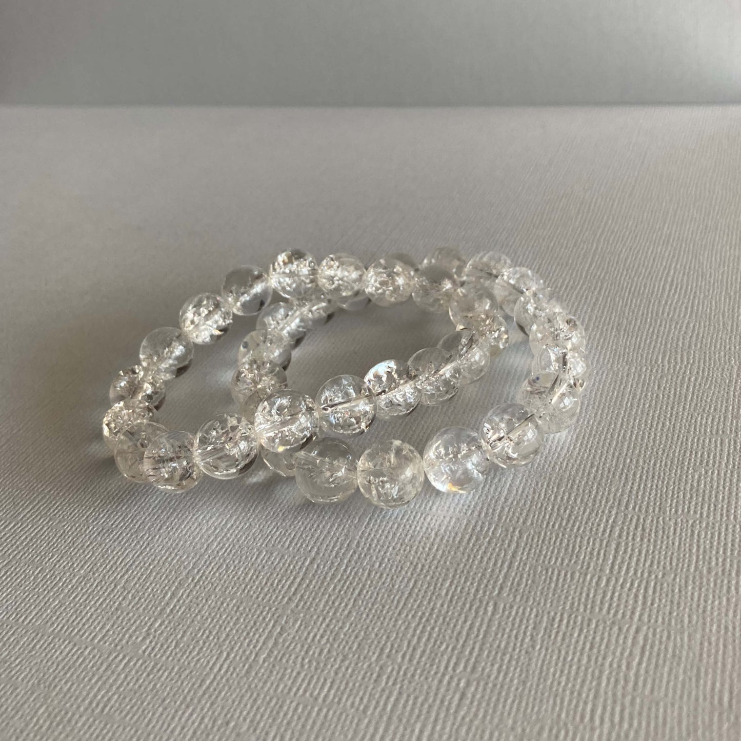 Clear Crackle Quartz Bracelets - 10mm