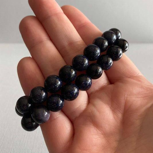 Blue Goldstone / Blue Sandstone Bracelets - 8mm