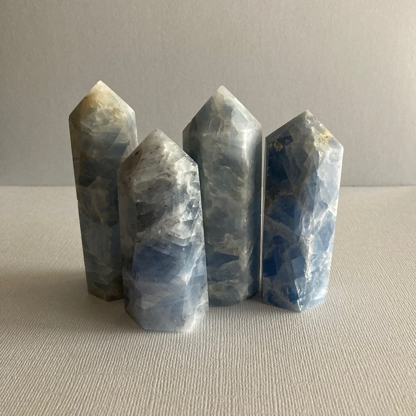 4 Blue Calcite towers