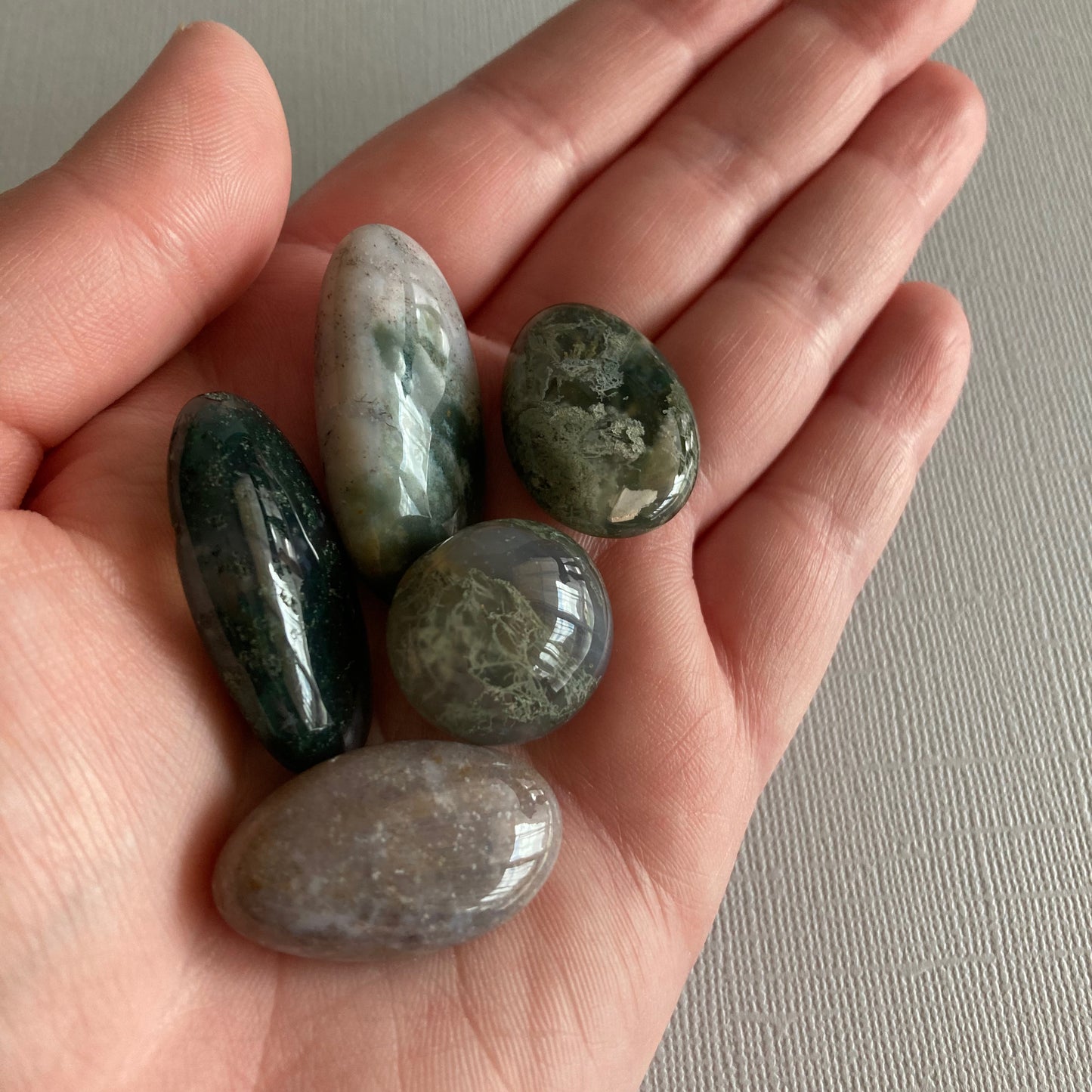 Moss Agate Tumbles