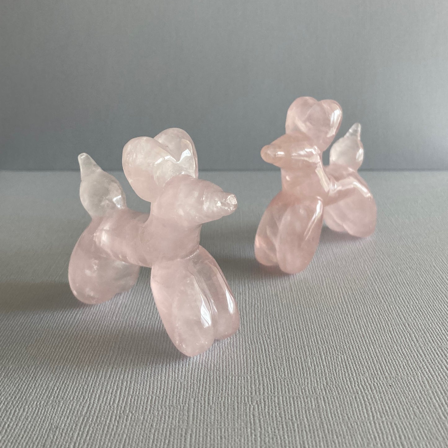 Rose Quartz Balloon Dogs