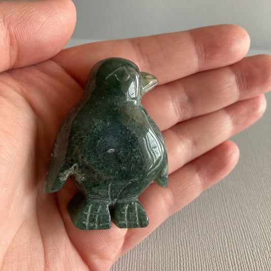 Moss Agate Penguins