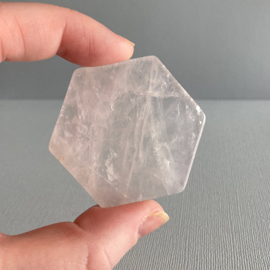 Rose Quartz Hexagons - Small