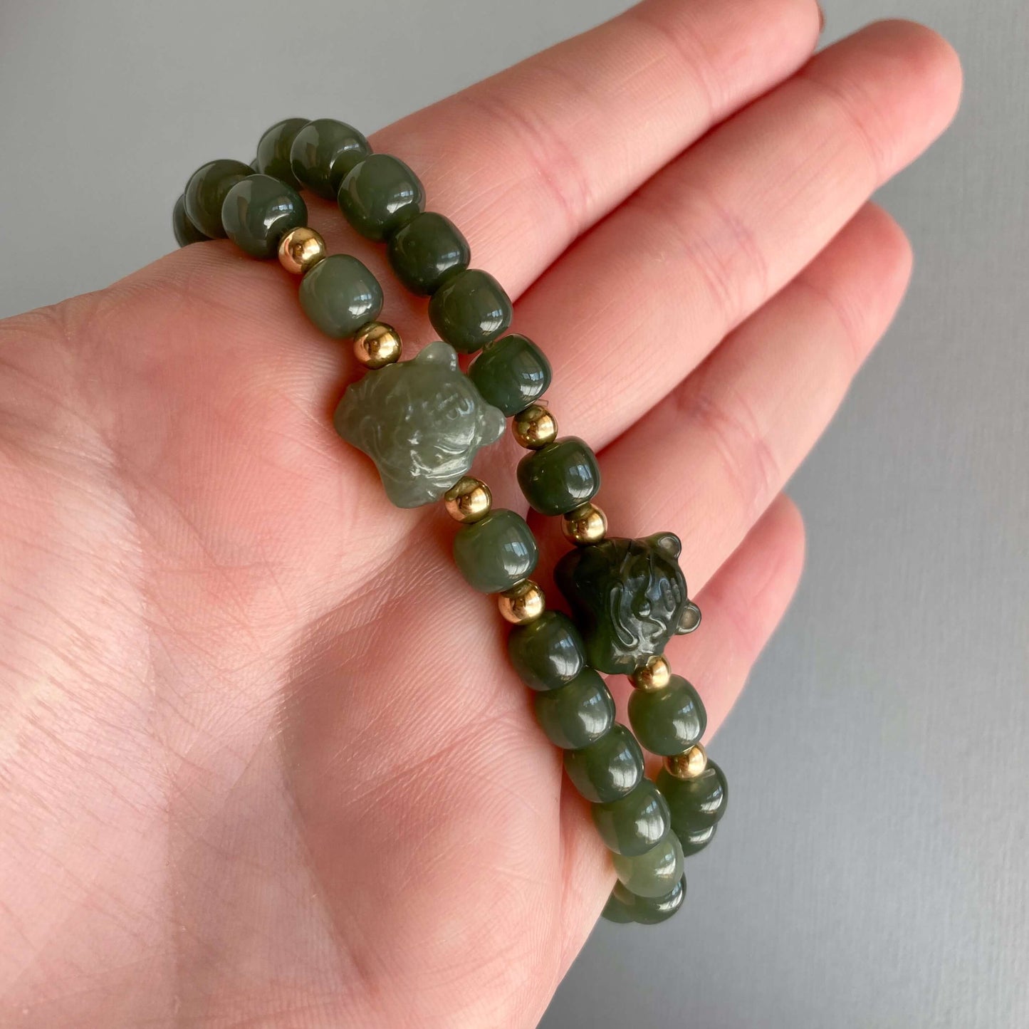 Nephrite Jade Bracelet - Tiger