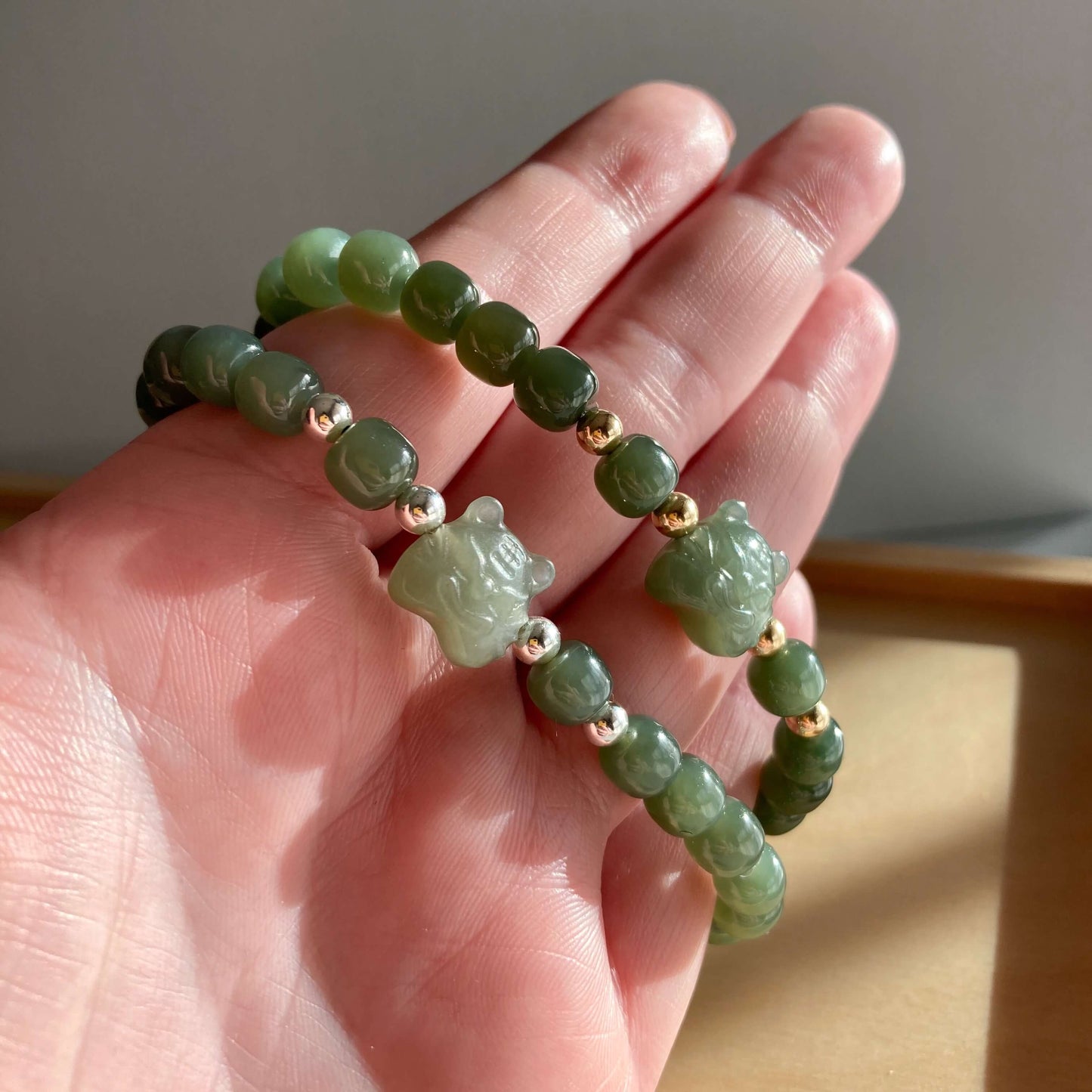 Nephrite Jade Bracelet - Tiger