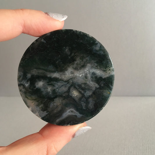 Moss Agate Coasters / Discs